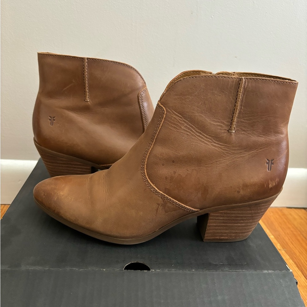 Frye Ankle Leather Ankle Boots, Size 10